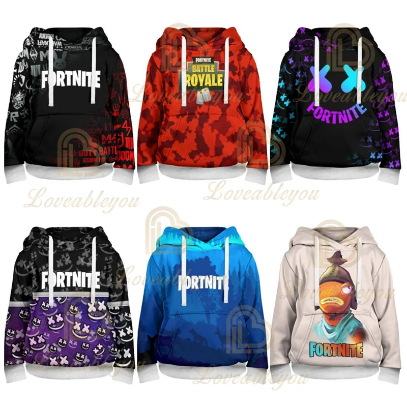 

Fortnite 3 To 14 Years Spike Victory Kids Hoodies Battle Royale 3D Print Sweatshirt Boys Girls Cartoon Jacket Tops Teen Clothes