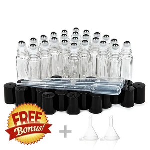 Флаконы из прозрачного стекла для губ, 24 шт., 10 мл