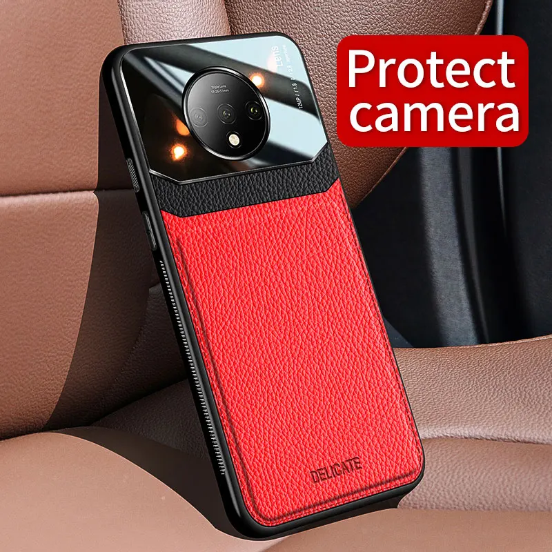 Чехол для телефона OnePlus 7T 7 Модный чехол из натуральной кожи с орнаментом