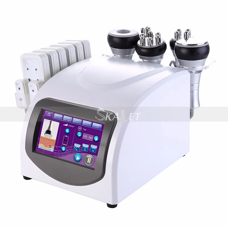 Hottest 6 In 1 40k Vacuum Cavitation RF Bipolar Fat Reduction Machine Laser Dissolving with 8 Pads | Красота и здоровье