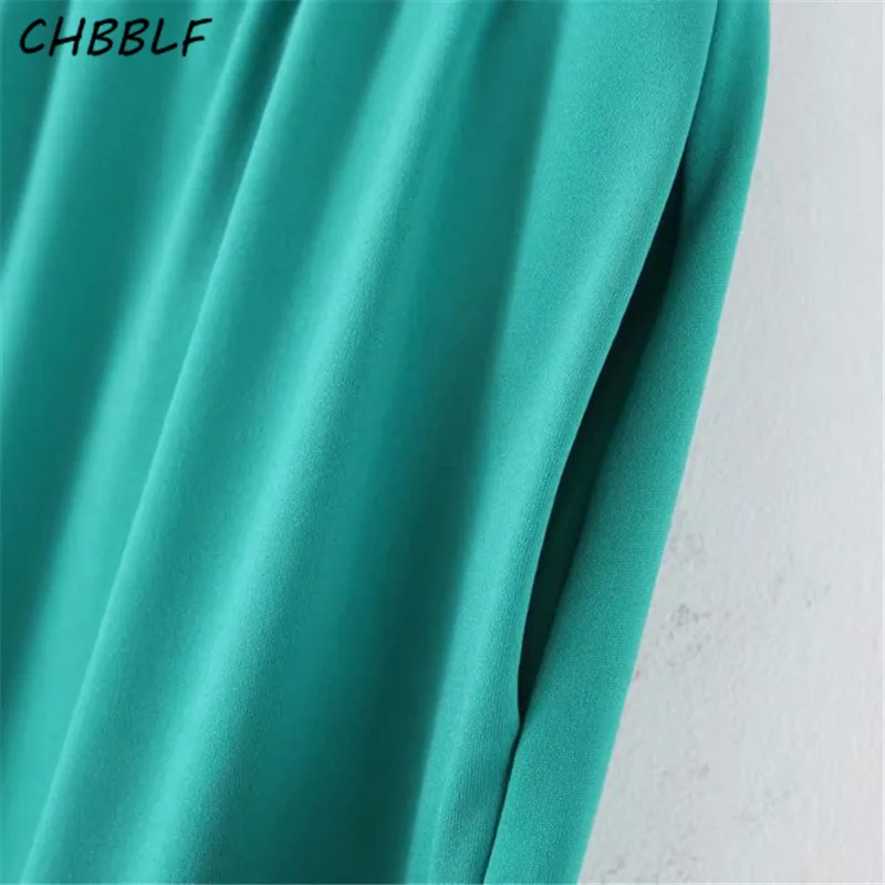 CHBBLF women basic solid blazer notched collar long sleeve pockets jacket female stylish outwear tops XDL2240