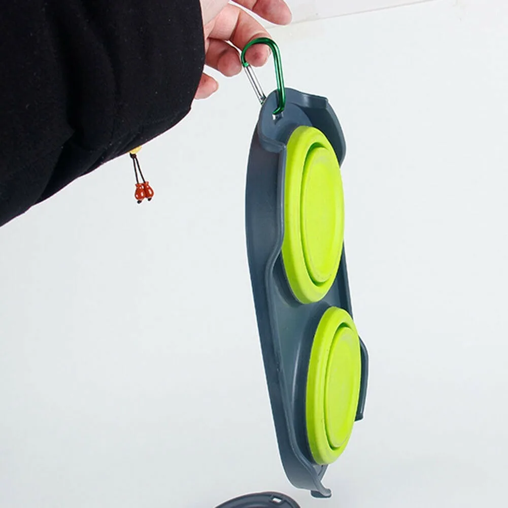 Складная миска для домашних собак и кошек портативная дорожная собачья пищевая