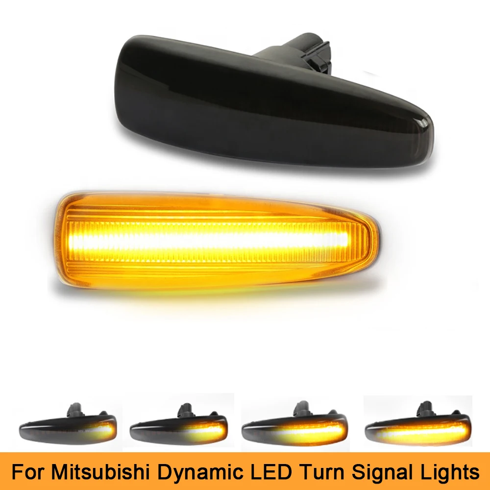

2x Sequential Flashing LED Turn Signal Dynamic Amber Light for Mitsubishi ASX Pajero Montero Mirage Outlander Sport Lancer