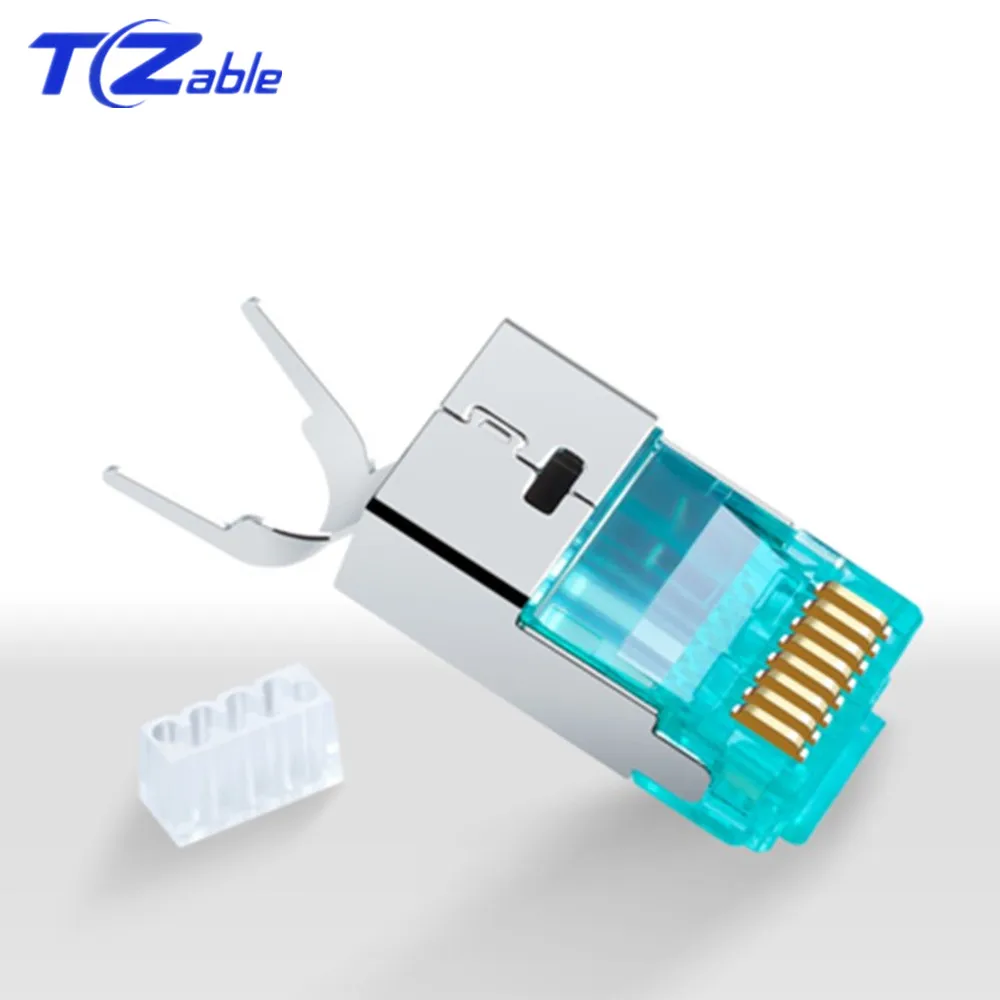 Позолоченный сетевой Ethernet Кабель 50U Cat7 10 Гбит/с 8p8c Cat 7 металлический Модульный