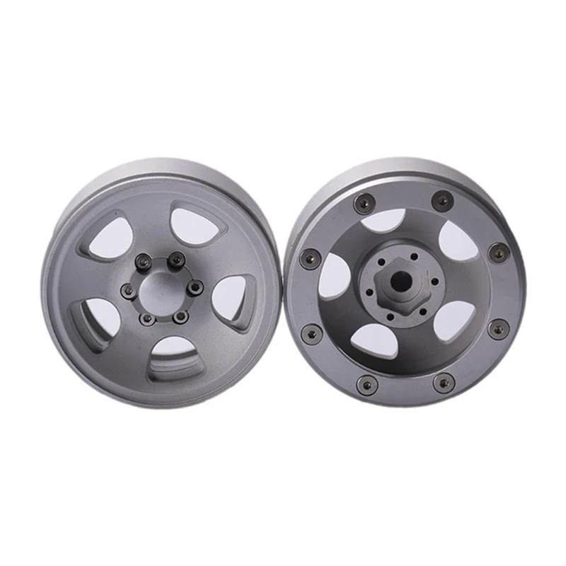 

2 Set RC Car Part: 1 Set Alloy Wheel Rim 1.9 Inch Beadlock Classic Metal Wheel Rim & 1 Pcs Front Portal Axle Housing