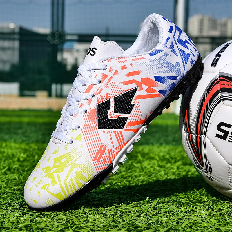 

TF/Ag Men Soccer Shoes Children Antiskid Training Football Shoes Women Outdoor Comfortable Low top Artificial Grass Sneakers