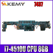 For DELL INSPIRON 7437 Laptop Motherboard  I7-4510U CPU 8GB RAM CN-0NT27R 0NT27R NT27R 12310-1  Tested 100% work