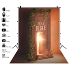 Фоны Laeacco для фотостудии со сказочным изображением священной Библии, двери светильник света, слова, Иисуса Христа, комнаты, декор фоны для фотографий