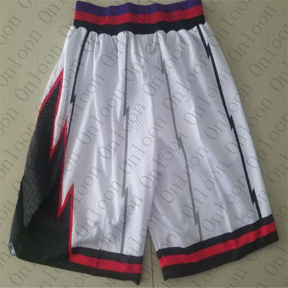 

Mens American Basketball Short Toronto Team Embroidery Shorts Sport Pantalones Cortos Hombre short basket