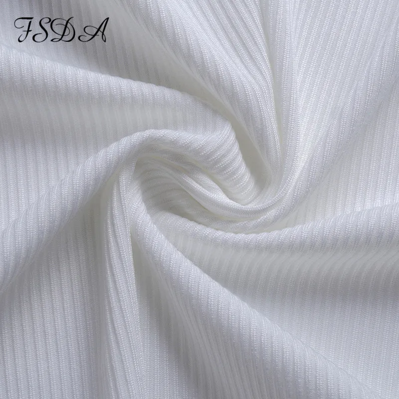 

FSDA Women White Pants Summer Autumn White Ribber Knit 2020 Joggers Long Black Leggings Lady Streetwear Casual Pants High Waist