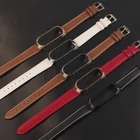 Ремешок из натуральной кожи для Mi Band 4 Correa Mi Band 5 браслеты для Miband 3 4 5 6 для Xiaomi Смарт аксессуары мягкие дышащие