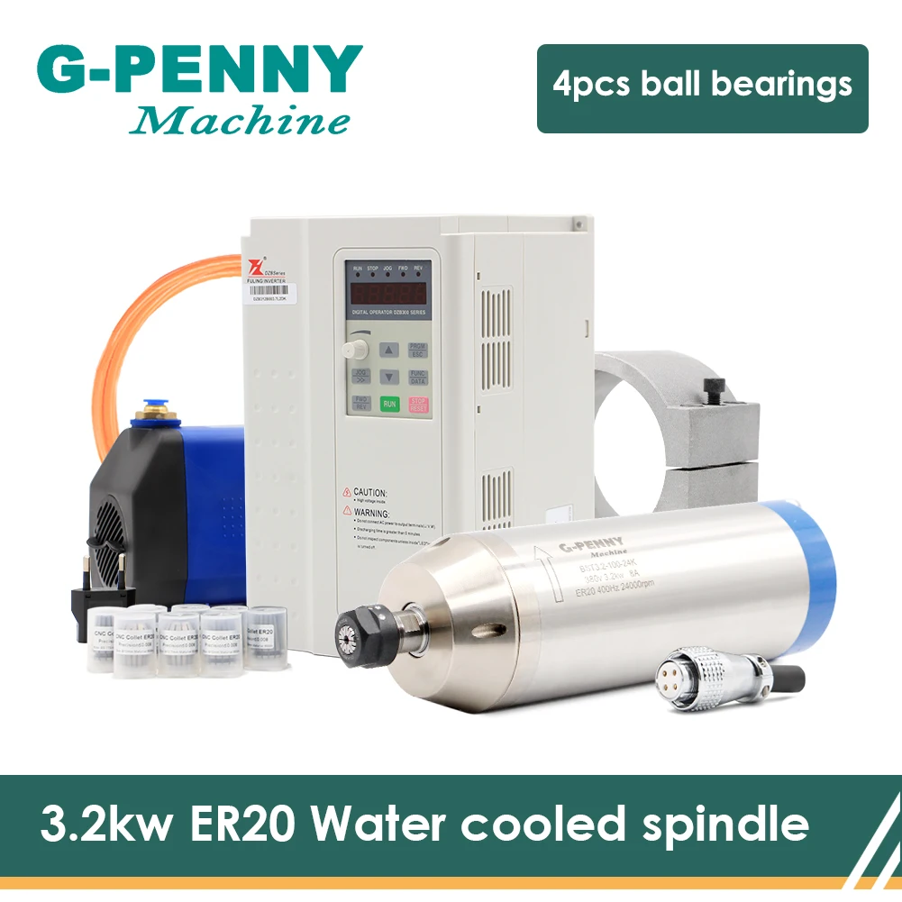 CNC ER20 3.2KW шпиндель с водяным охлаждением мотор FULLING 3.7KW драйвер переменной частоты