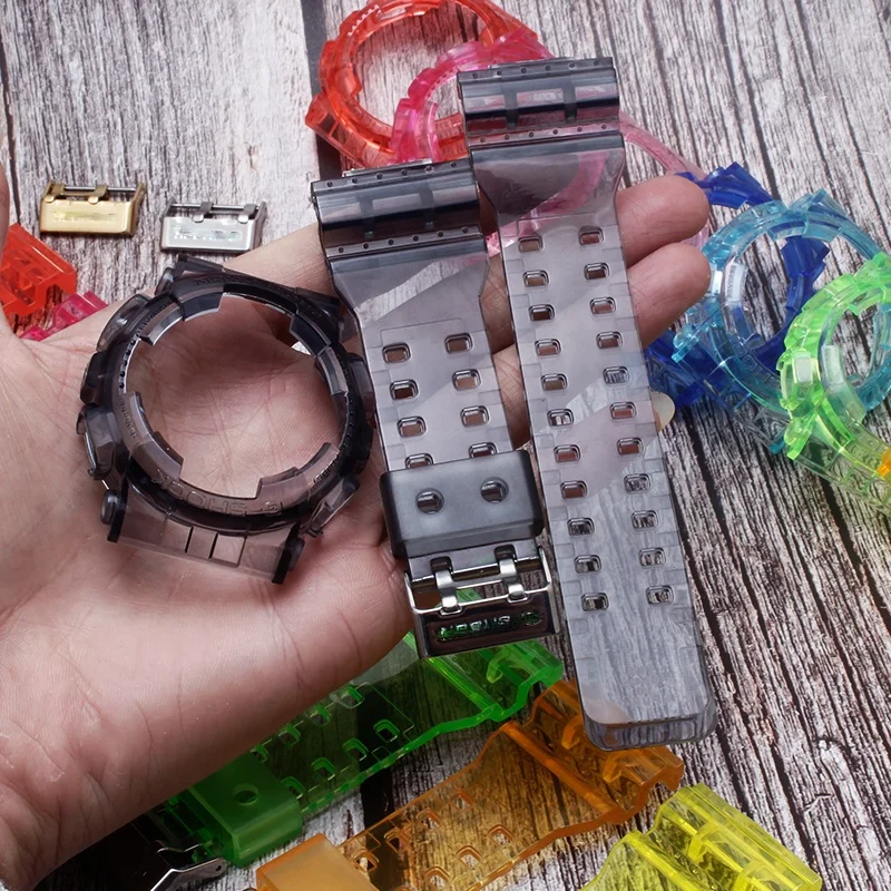 GA110 серия ремешок чехол для часов GSHOCK Смола прозрачный Casio аксессуары наручных GA100