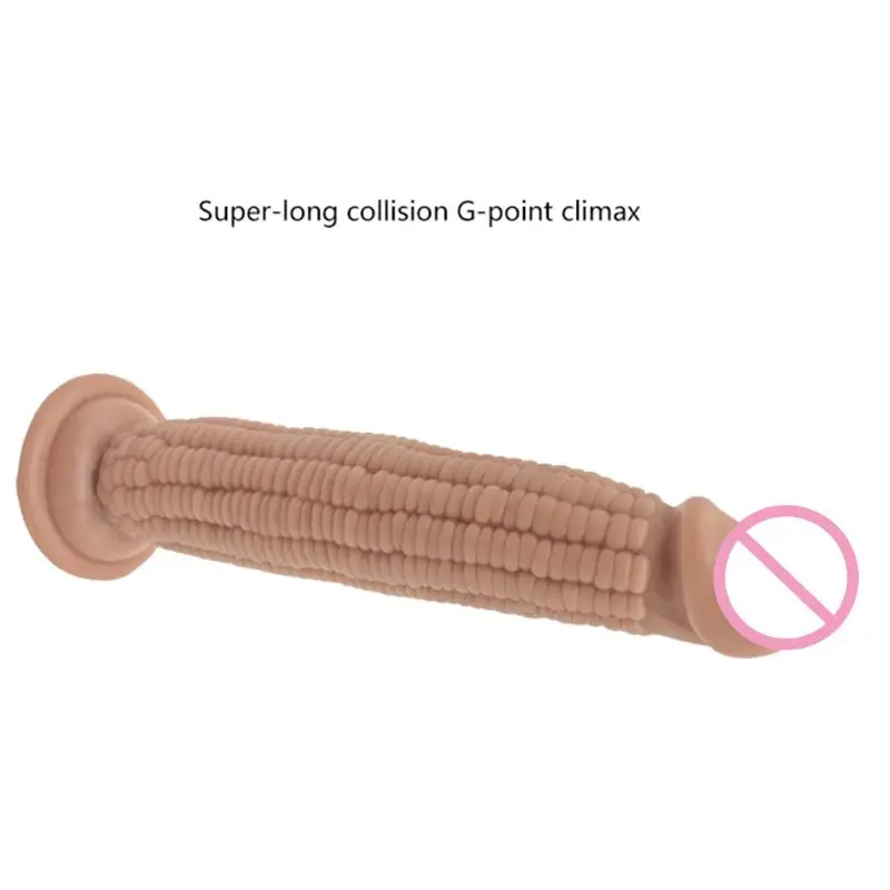 Фаллоимитатор в форме кукурузы с присоской пенис Анальная пробка Стимулятор