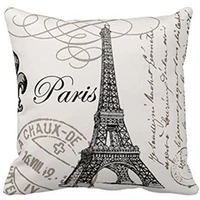 45cmx45cm tower printing pillow case beauty france paris eiffel tower home decorative pillow case cushion cover