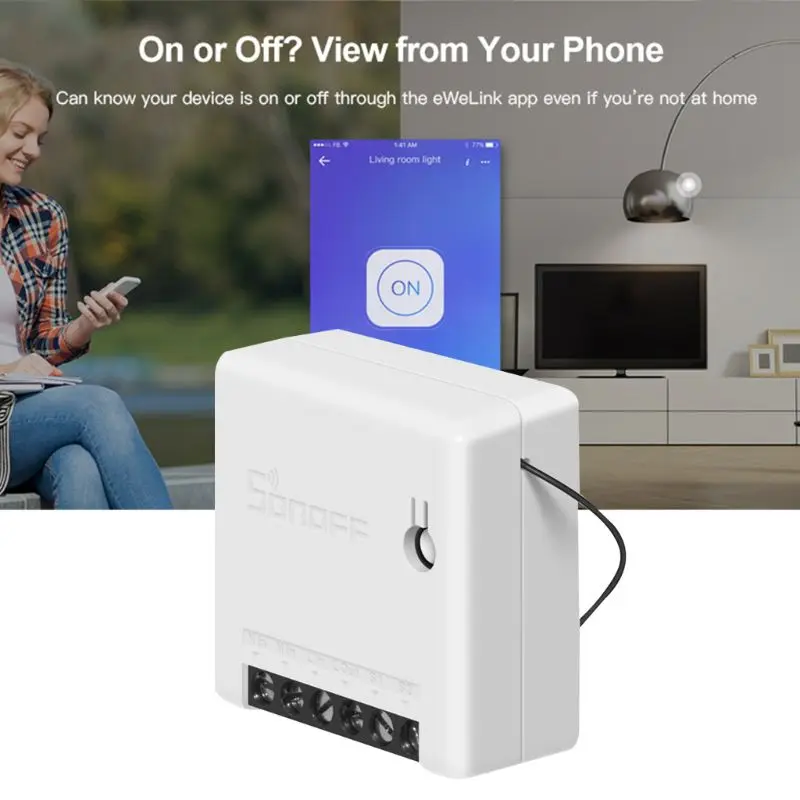 Для Sonoff Мини DIY умный переключатель маленький WiFi для Alexa Google Home дистанционное