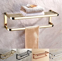 chromegoldblackrose goldantique brass towel holder rack bar wall mount towel shelf bathroom accessories hardware