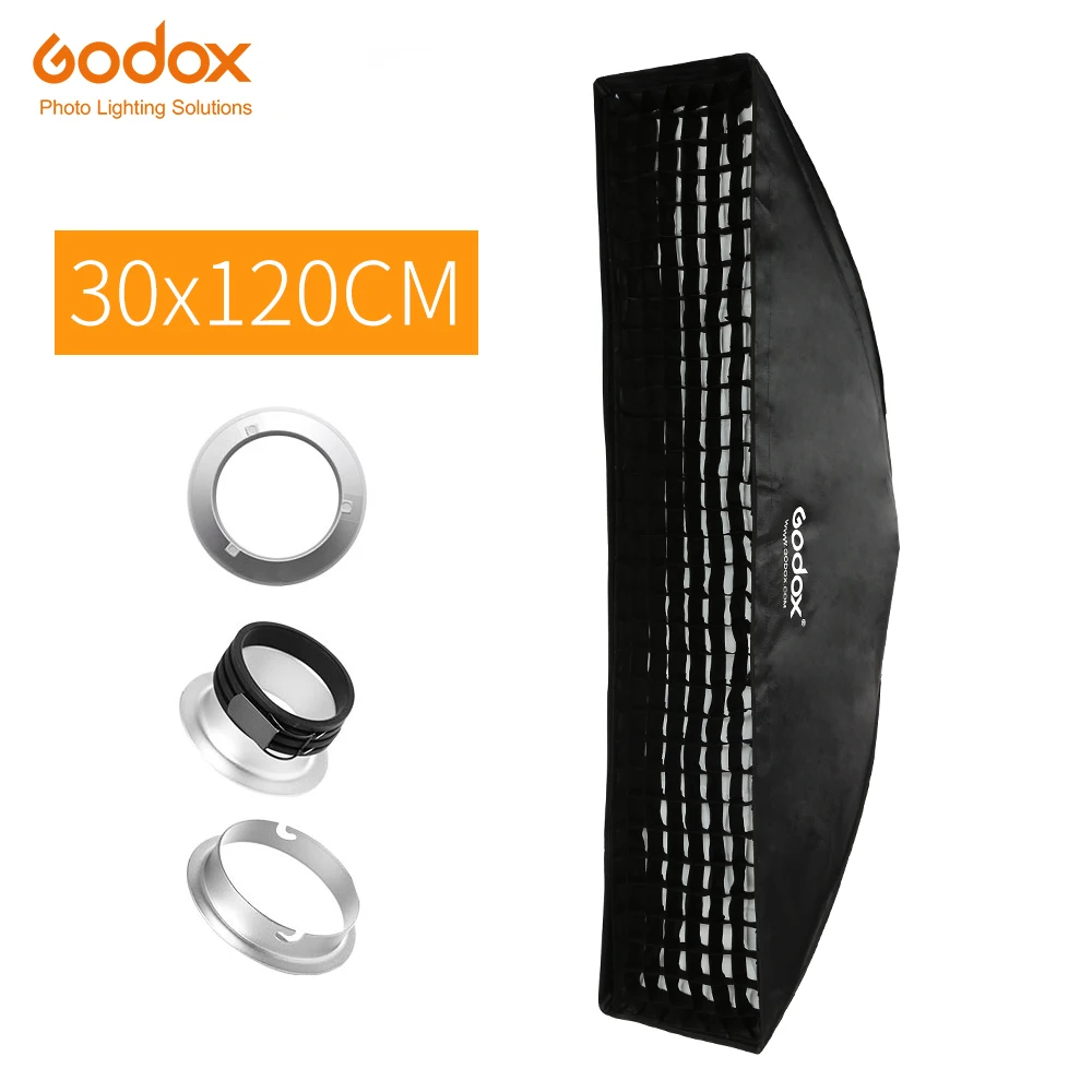 Godo x 30x120 см полосы сеткой в форме сот прямоугольный софтбокс для строб студия Flash