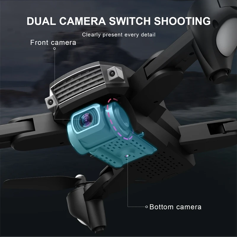

6K ESC HD Camera WIFI FPV RC Drone 3000M 20Mins 5G WIFI Dual Camera Optical Flow Positioning RC Quadcopter
