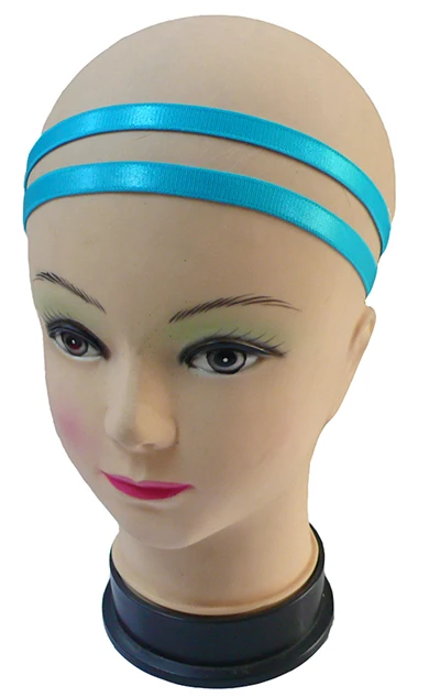 Teal 1 шт. в продаже, двойная эластичная повязка на голову, Софтбол, Противоскользящие силиконовые резинки для волос, повязка на голову, резинка для волос - Цвет: Teal