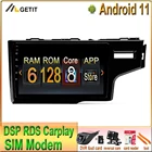 Автомагнитола carplay для Honda Jazz 3 2015-128, Android 11, 6 + 2020, подходит для 3 GP GK 2013-2020, с правым рулем, мультимедийный видеоплеер