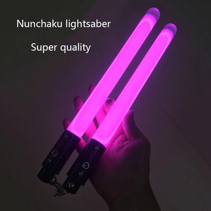 

Lightsaber Nunchakus Metal Sword Metal Cosplay Boys Girls Star Toy Laser Flashing Kids Light Saber LED Toys Gift