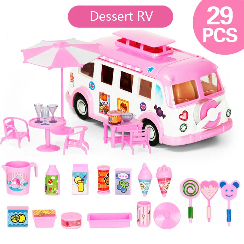 Восхитительный миниатюрный имитационный пластиковый Игрушечный Автомобиль RV