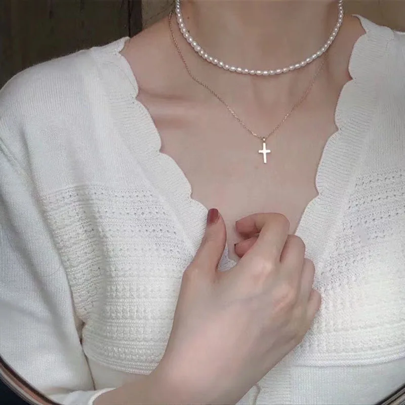 Ожерелье из натурального пресноводного жемчуга ASHIQI ювелирное изделие для детей