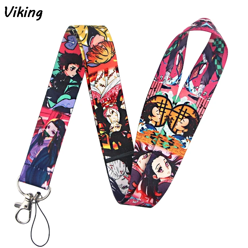 

20pcs/lot G1558 Anime Lanyard Keychain keys Badge Mobile Phone Rope Kids Gifts Card Holder Cover With Lanyard