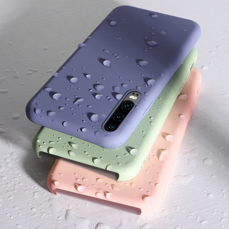 Жидкий силиконовый чехол для huawei P30 Lite, чехол, накладка из микрофибры, чехол для huawei P20 Lite P30 Pro mate 20 Lite Honor 20 10i