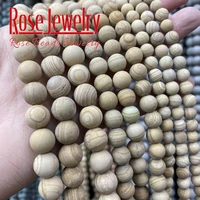 matte natural yellow wood jaspers beads dull polished stone round loose beads for jewelry making diy bracelet 4 6 8 10 12mm 15