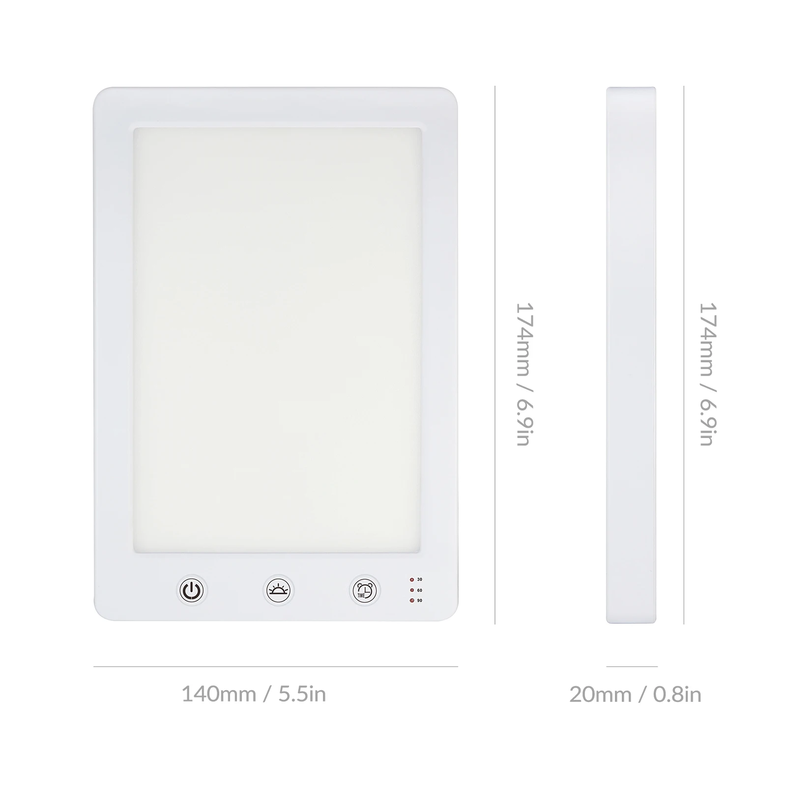 

USB Anti Depression Light Timing Function Bedside SAD Light White and Blue Dual Color Phototherapy Lamp Bionic Sunlight Lamp