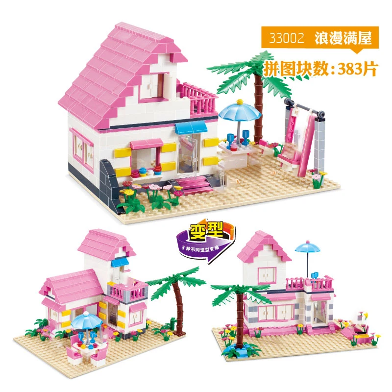

Girls Friends Toys for Children Castle Building Blocks For kids Creative bricks DIY Model Toys Gift Classic Set Romantic House