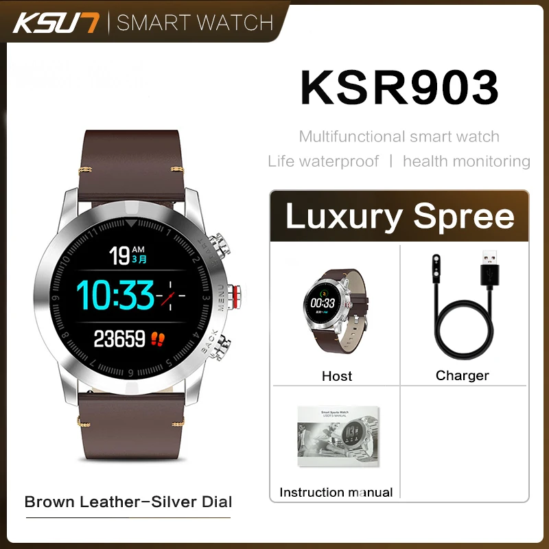 KSUN KSR903 cheep bluetooth android/ios телефоны водонепроницаемые сенсорный экран Здоровье Спорт Смарт часы - Цвет: KSR903-MNB
