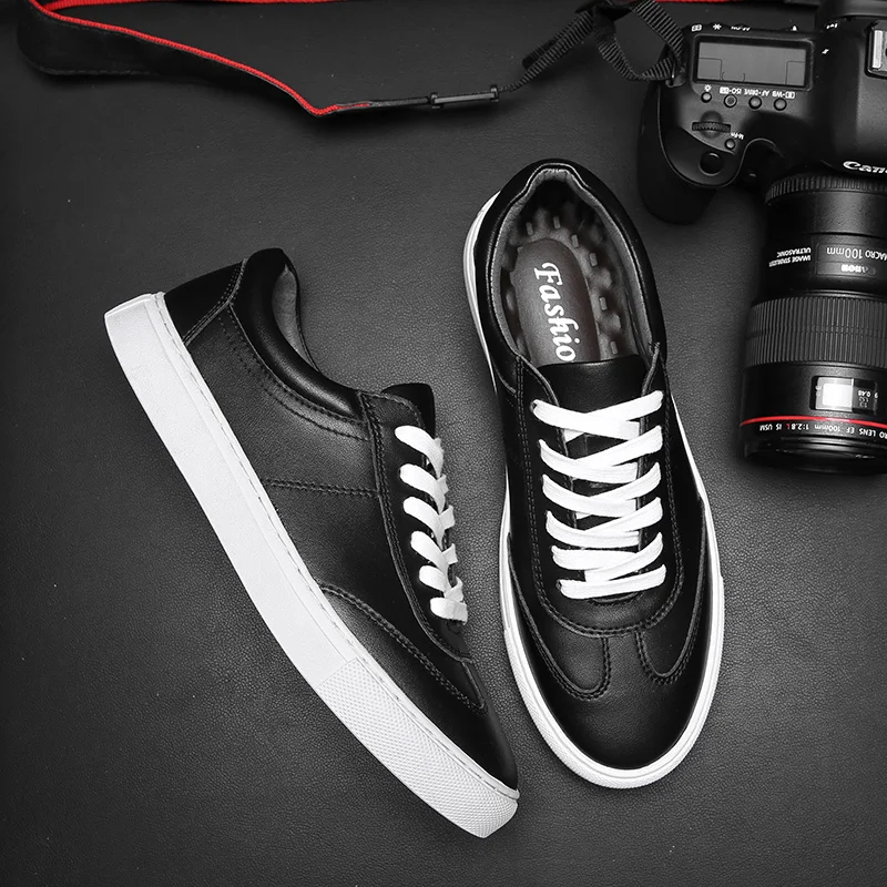 Роскошные Брендовые мужские повседневные туфли модные кожаные кроссовки на