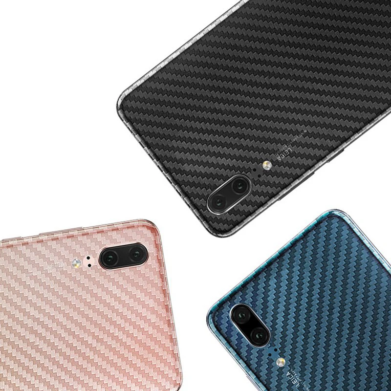 5шт./лот 3D углеродное волокно задняя крышка защитная пленка для Huawei P20 Pro полное