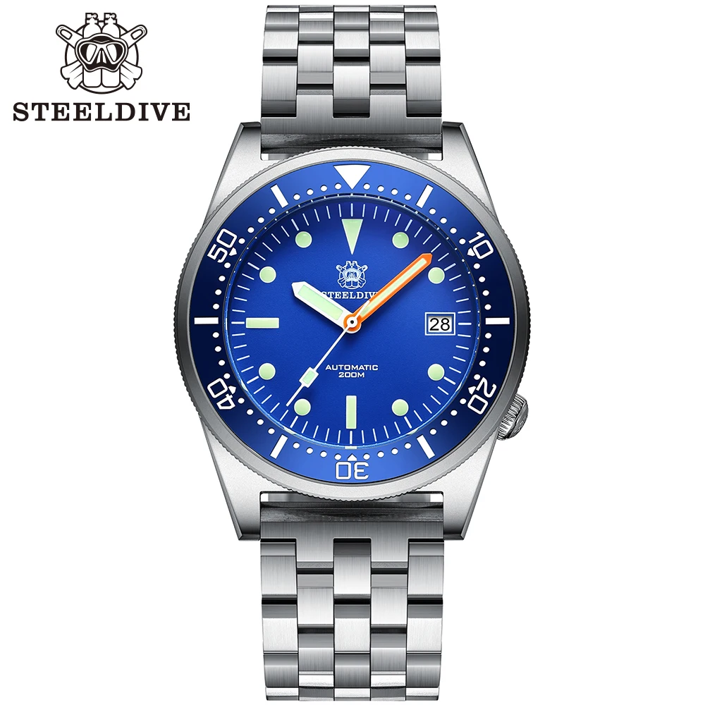 

Мужские автоматические часы STEELDIVE SD1979 NH35, светящиеся механические часы с сапфировым стеклом и автоподзаводом, 200 м, 2021
