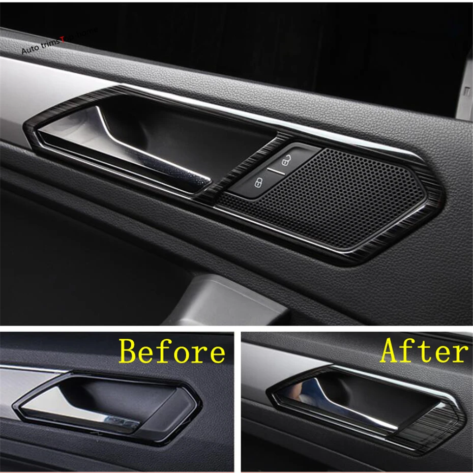 

Yimaautotrims Stainless Steel Interior Kit Fit For Volkswagen VW Tiguan 2016 - 2021 Inner Pull Door Handle Bowl Cover Trim