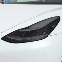 car headlight protective film tint taillight protection smoked black transparent tpu sticker for tesla model y 2020 accessories