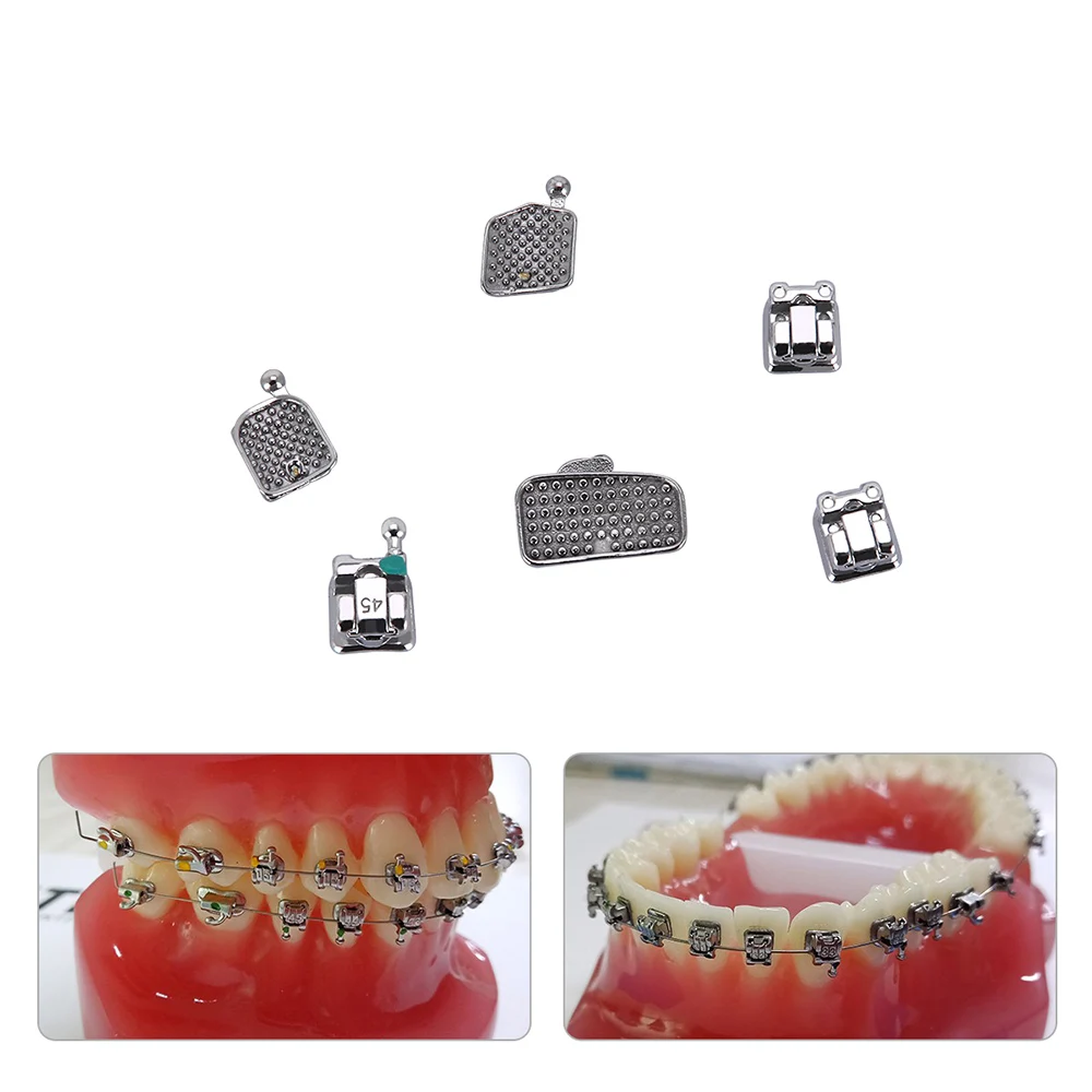 AZDENT Dental Zahnspangen Hosenträger Passive Selbst Brackets ROTH/MBT 0,022 345 Haken Mit Bukkalröhrchen – Detail 6