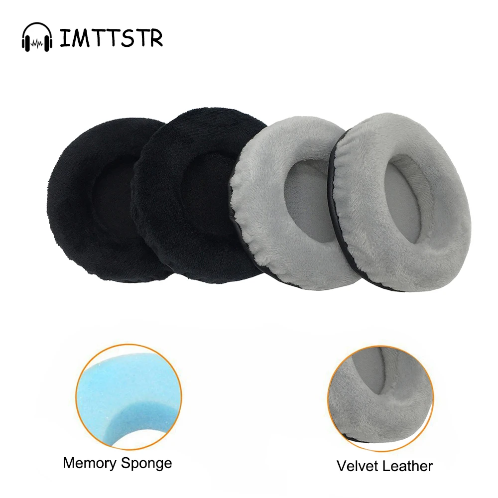 

75mm Velvet Ear Pads for Monster MVP Carbon by EA Sports Gaming Headset Cushion Earpads Cups Pillow Replacement Cover Earmuffes