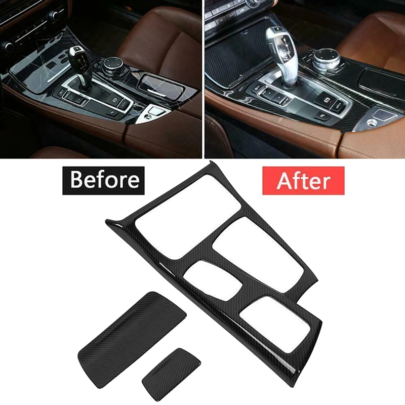Углеродное волокно центральная консоль панельная Накладка для коробки передач