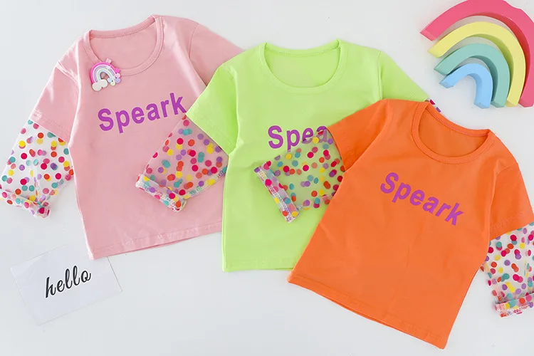 2 шт./компл. джинсовая Футболка с принтом для девочек | Мать и ребенок