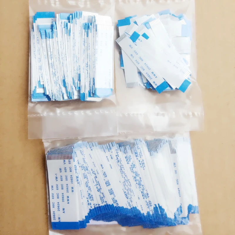 100 шт. FPC/FFC лента гибкий плоский кабель шаг 1 мм Обратный Тип B длина провода 5 см