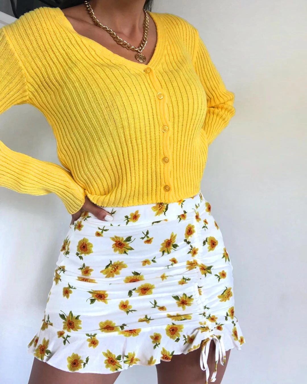 Женский вязаный комплект одежды Сексуальная футболка с v образным вырезом