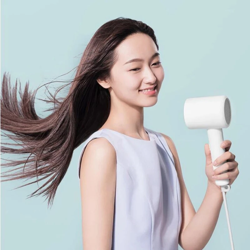 Дешево Фен Xiaomi Mijia H300 с анионами, 1600 Вт, портативный диффузор, Новый Уход за волосами с отрицательными ионами, быстрая сушка для домашнего использов...