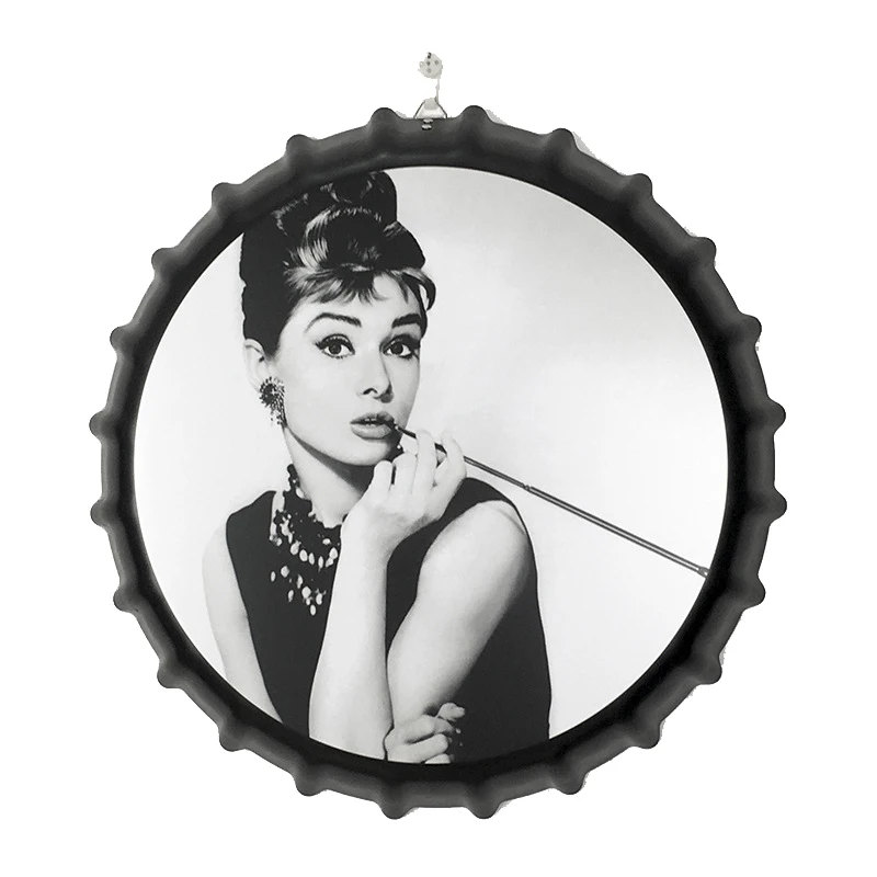 Мопс Собака камень крышка пивной бутылки жестяной знак Декор Круглый висит