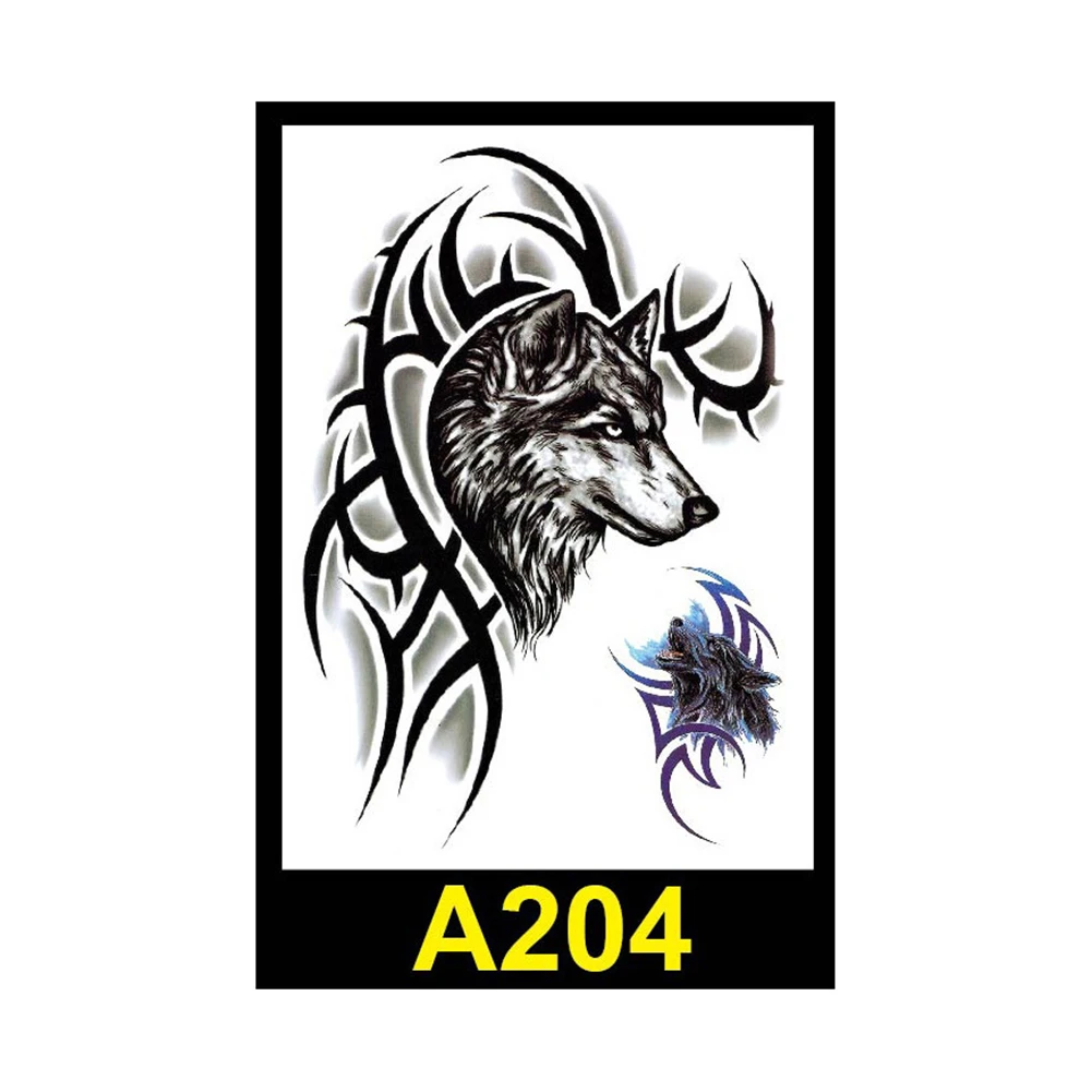 Временная татуировка цветные рукава для татуировок животных водостойкая