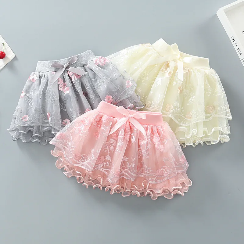 Girls' Mesh Tutu Skirts Children's Skirts New Style Puffy Skirts Four Seasons Princess Cake Skirts KF1064