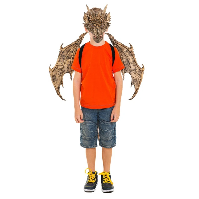 

#3PCS/set Halloween Dragon Cosplay Props Wing And Tail Children's Christmas Costume Party Decoration